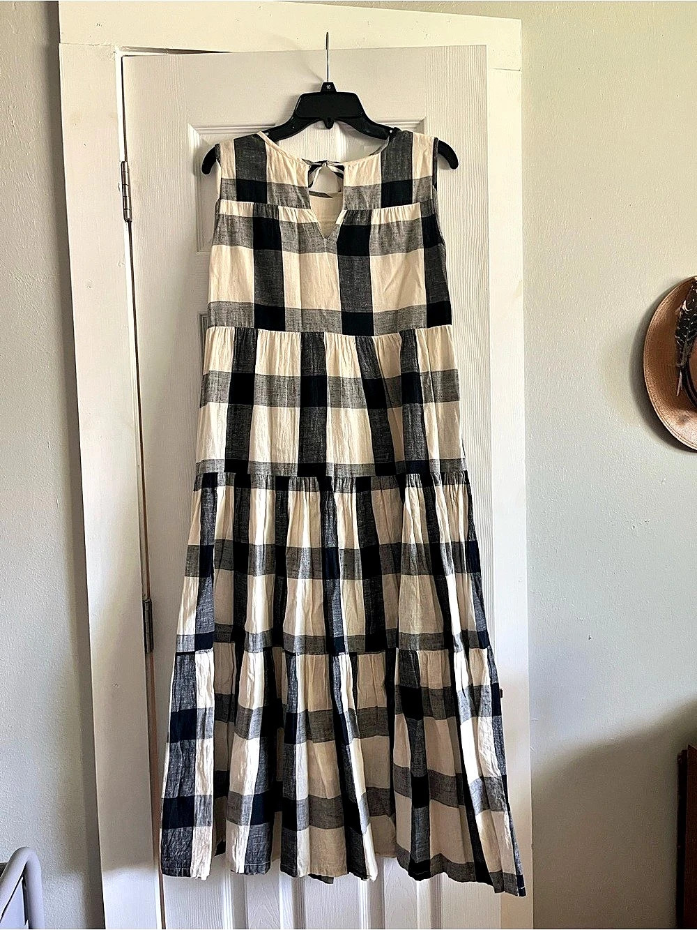 Laude the label Cotton Maxi Dress in Black & Cream Size XS - Picture 4 of 6